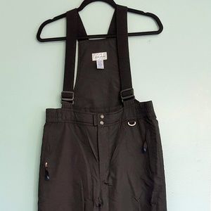 Insulated Snow Pants Suspenders Black, Youth XL